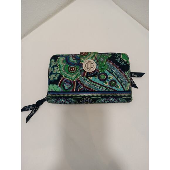 Vera Bradley Zip Around Turn Lock Wallet - Picture 2 of 8